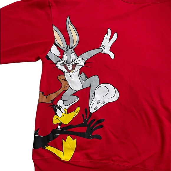 Vintage Y2k Looney Tunes characters red crewneck sweater - Picture 14 of 16